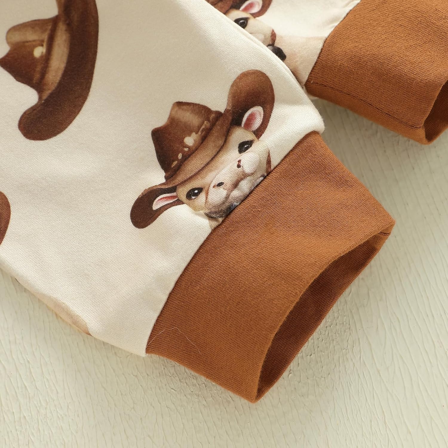 New to the Herd Baby Boy Outfit Cow Print Romper Retro Jogger Pants Hat Cute Western Newborn Going Home Announcement - Image 7