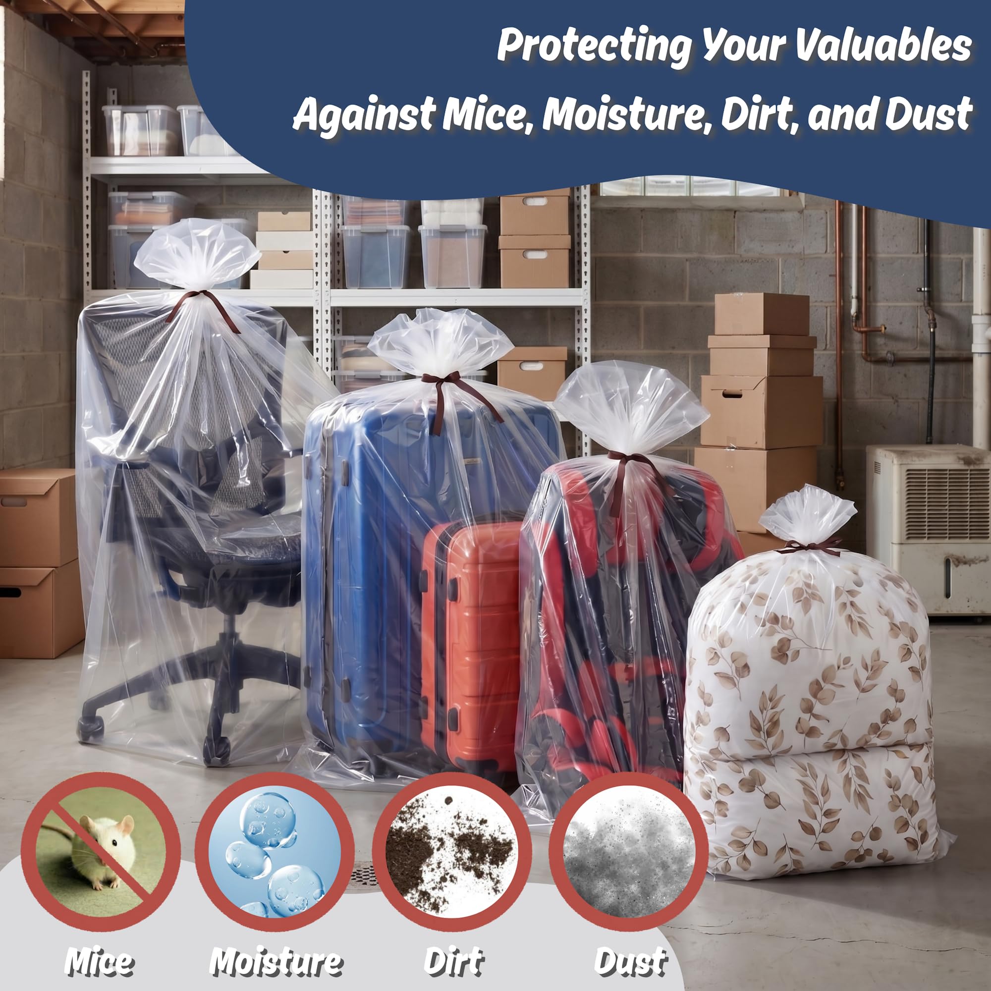 Giant Furniture Storage Bags - 5 Pack -8 Giant Furniture Storage Bags - 5 Pack -8