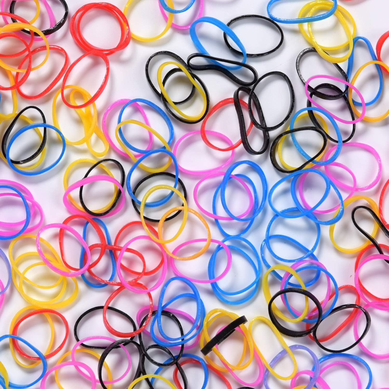 Elastic Hair Bands, 1000pcs Hair Rubber Bands, Elastics for Hair, 1000 PCS, Large, Muliticolor