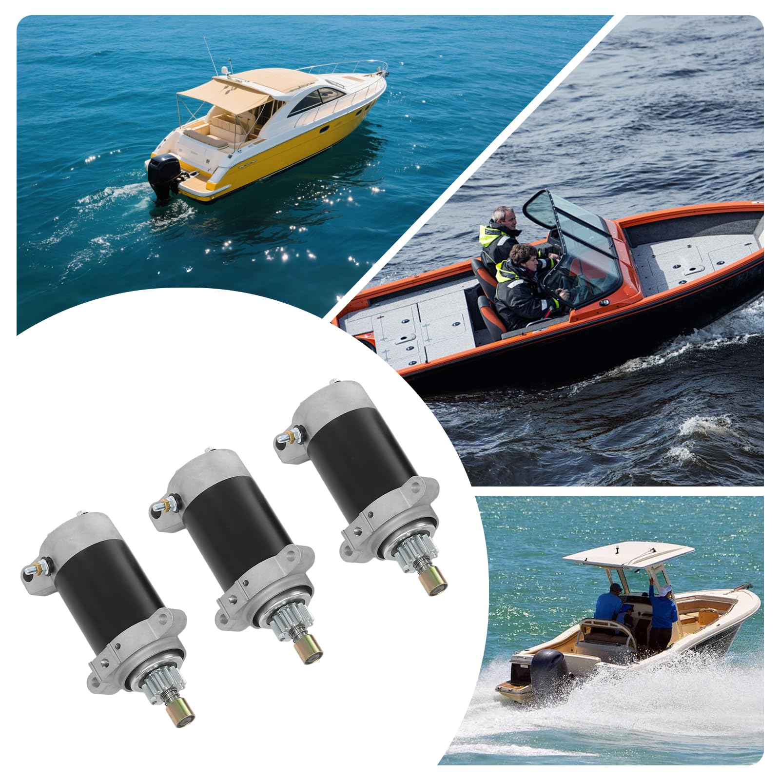 Set di 3 pezzi di ricambio per avviamento del motore fuoribordo in combinazione con F20 6AH-81800 6AH-81800-01 S108-125 410-44145 in laghi, serbatoi, zone costiere