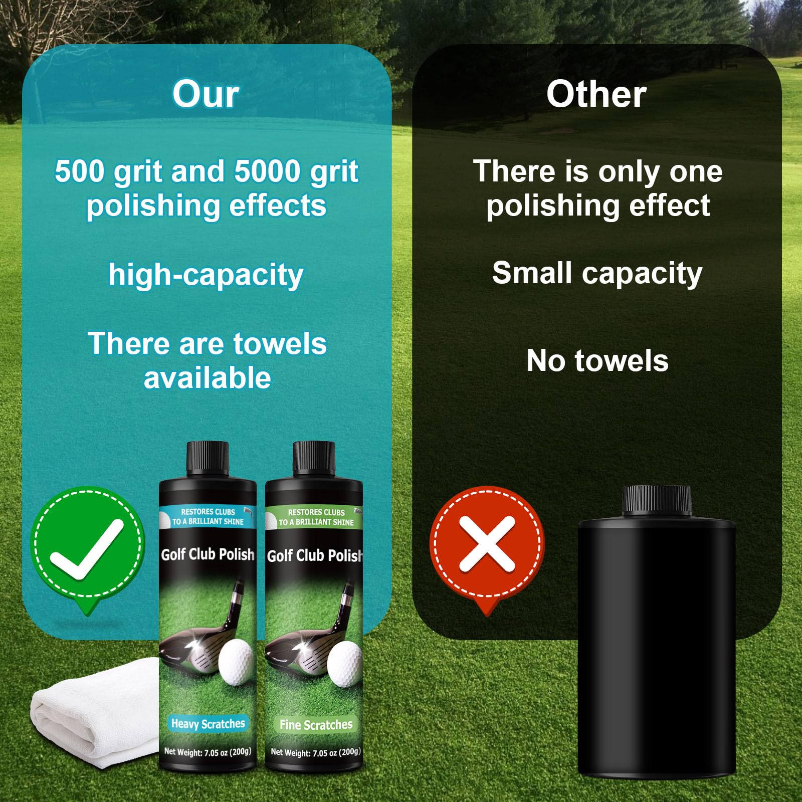 Kit de pulido para palos de golf 14.5 oz elimina rozaduras arañazos metal zinc aluminio acero