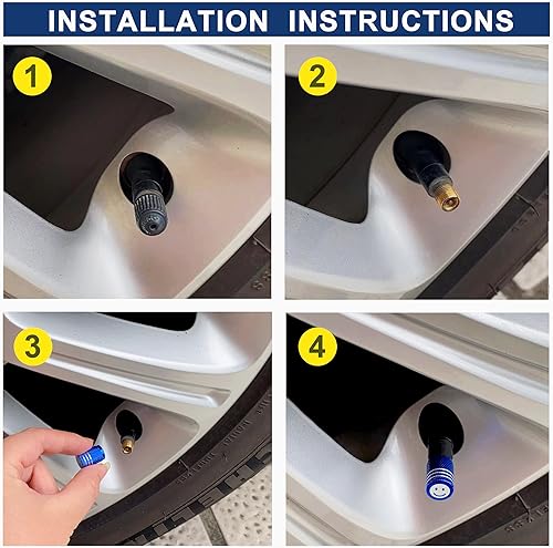 Miniatura 6 de Tapones para neumáticos, tapones universales para válvulas de neumáticos, tapones de presión de neumáticos con anillo de goma O, resistentes a la