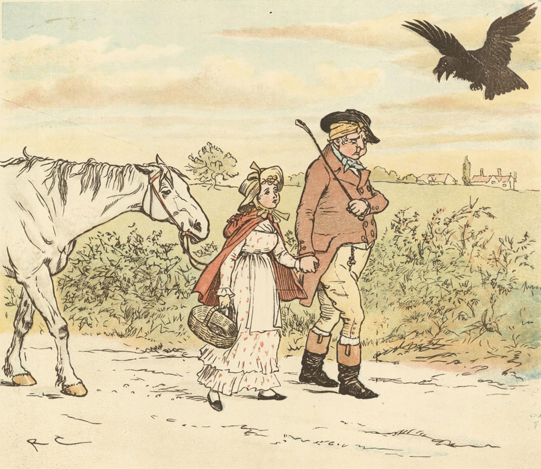 Serendipitp No Frame Vintage Wall Art Canvas Nordic Poster Canvas Print Picture A Farmer Went Trotting Upon His Grey Mare By Famous Artist Wall Art Poster For Home Decor 60X90cm