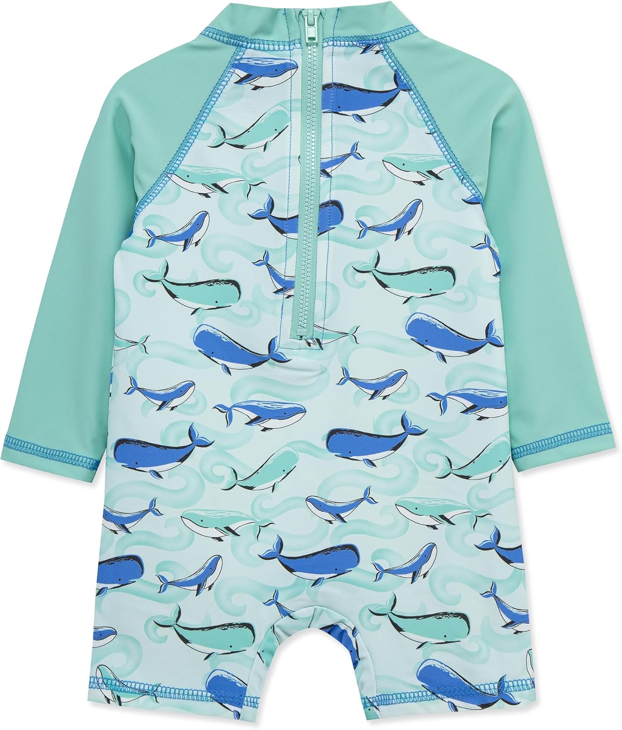 Little Me Clothes for Baby Boys' Long Sleeve Full Coverage Rash Guard Suit, 6-24 Months