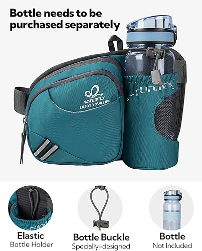 Miniatura 3 de Waterfly - Cangurera de senderismo con soporte para botella de agua para hombres y mujeres, para correr y pasear al perro, para iPhone 8 Plus,