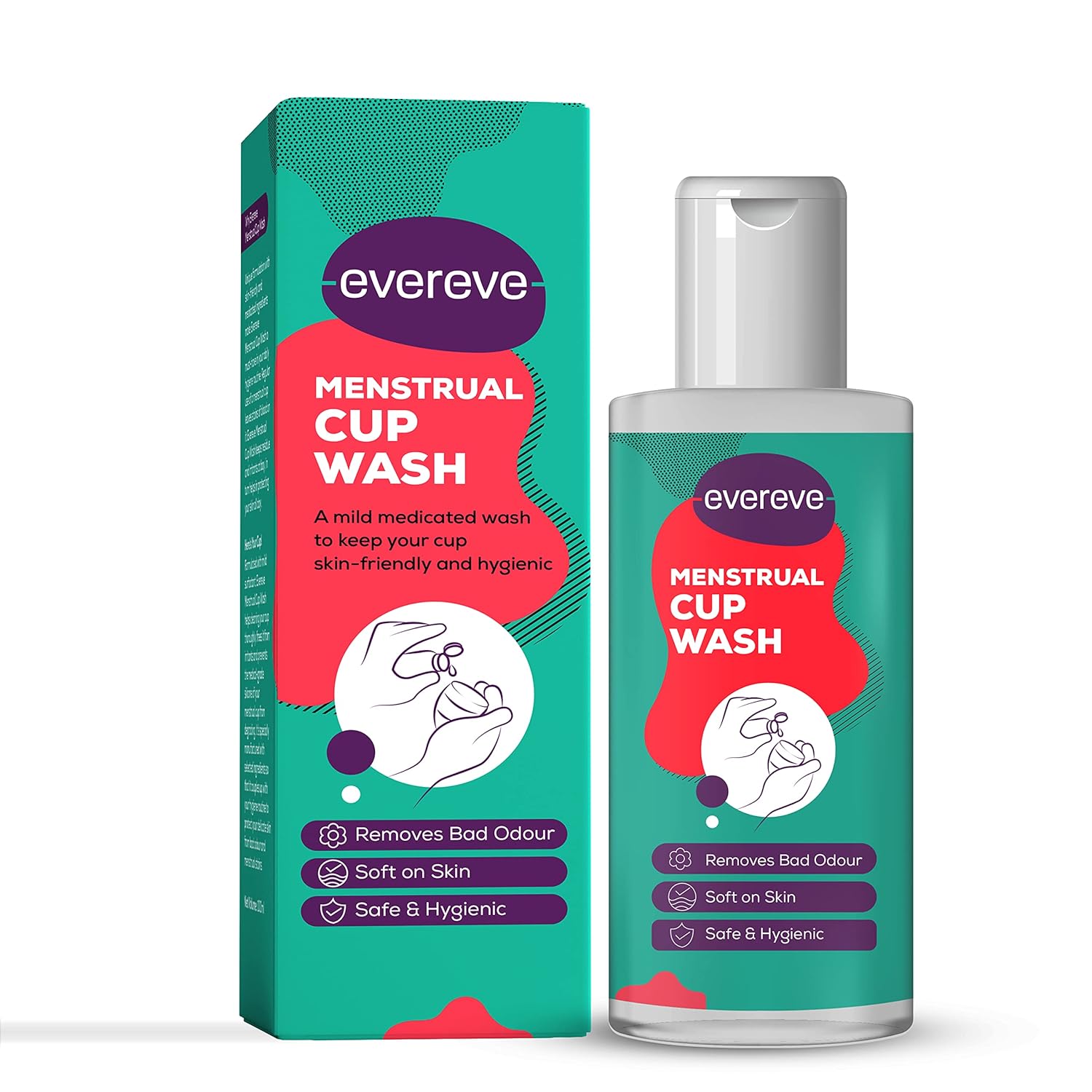 Evereve Menstrual Cup Wash with Aloe Vera 100 ml, menstrual cup cleaner