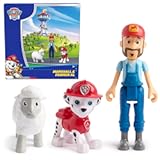 PAW Patrol Marshall & Farmer Al Figure Pack with Sheep Toy Figure&comma; Kids Toys for Boys and Girls Ages 3 and Up