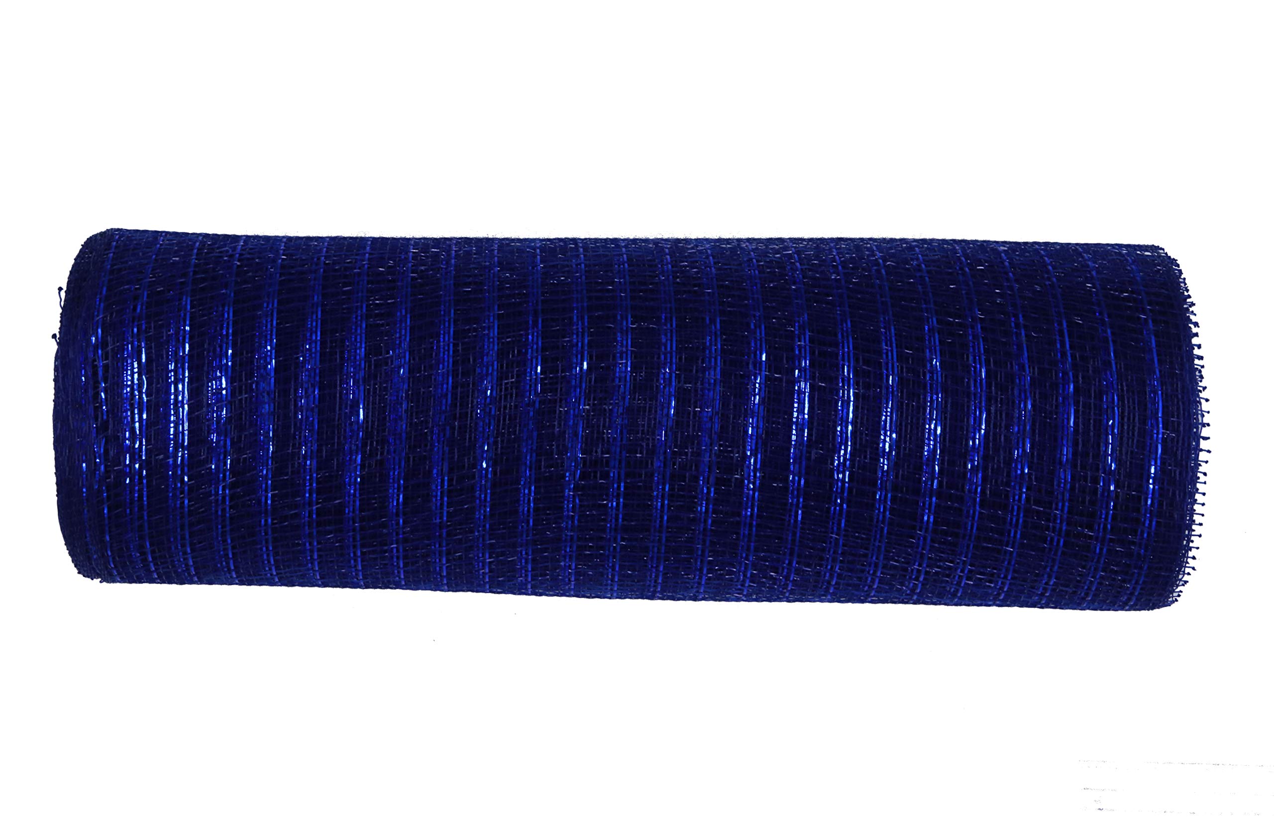 Yycraft Navy 10 Yards Metallic Deco Poly Mesh Ribbon For Decoration/Wreath Making Craft (10" X 10 Yards(30 Feet), )