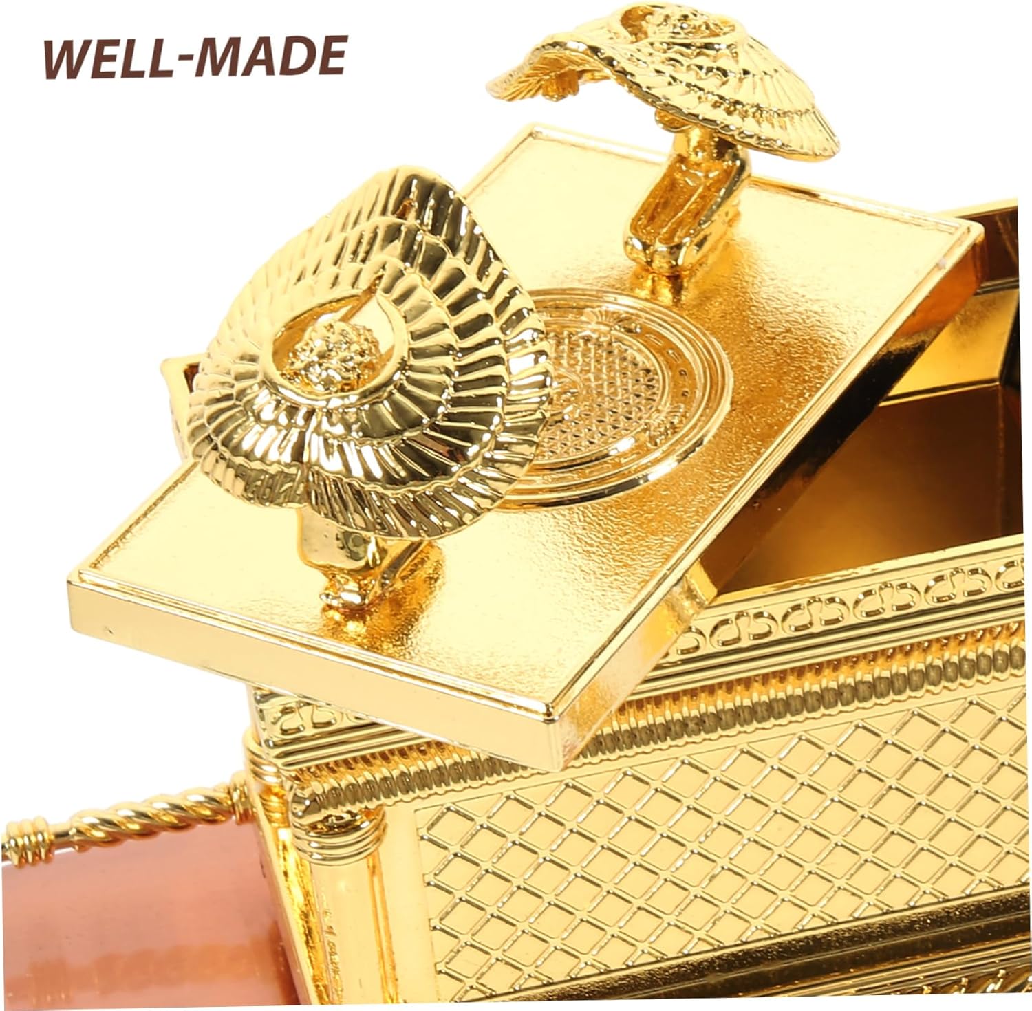 ark of Mini ark of Sculpture Religious Christmas Ornaments White Ornaments for Christmas Tree Home Accessories Desktop ark Ornament Alloy Gold