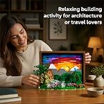 Givenni Ideas Sunset Wooden House Building Sets - 3D Puzzle Building Set for Adults, Ages 16+ - Beautifully Detailed Home Art Decor - Unique Gift Idea for Art Fans (1101PCS)