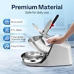 VIVOHOME Rasoir électrique de glace Snow Machine de fabrication de cône argent 143lbs/hr avec pic de glace pour usage domestique et commercial