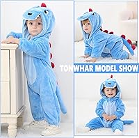 Vista 10 de TONWHAR Disfraz unisex de Halloween de animales para bebé y niño pequeño para otoño e invierno