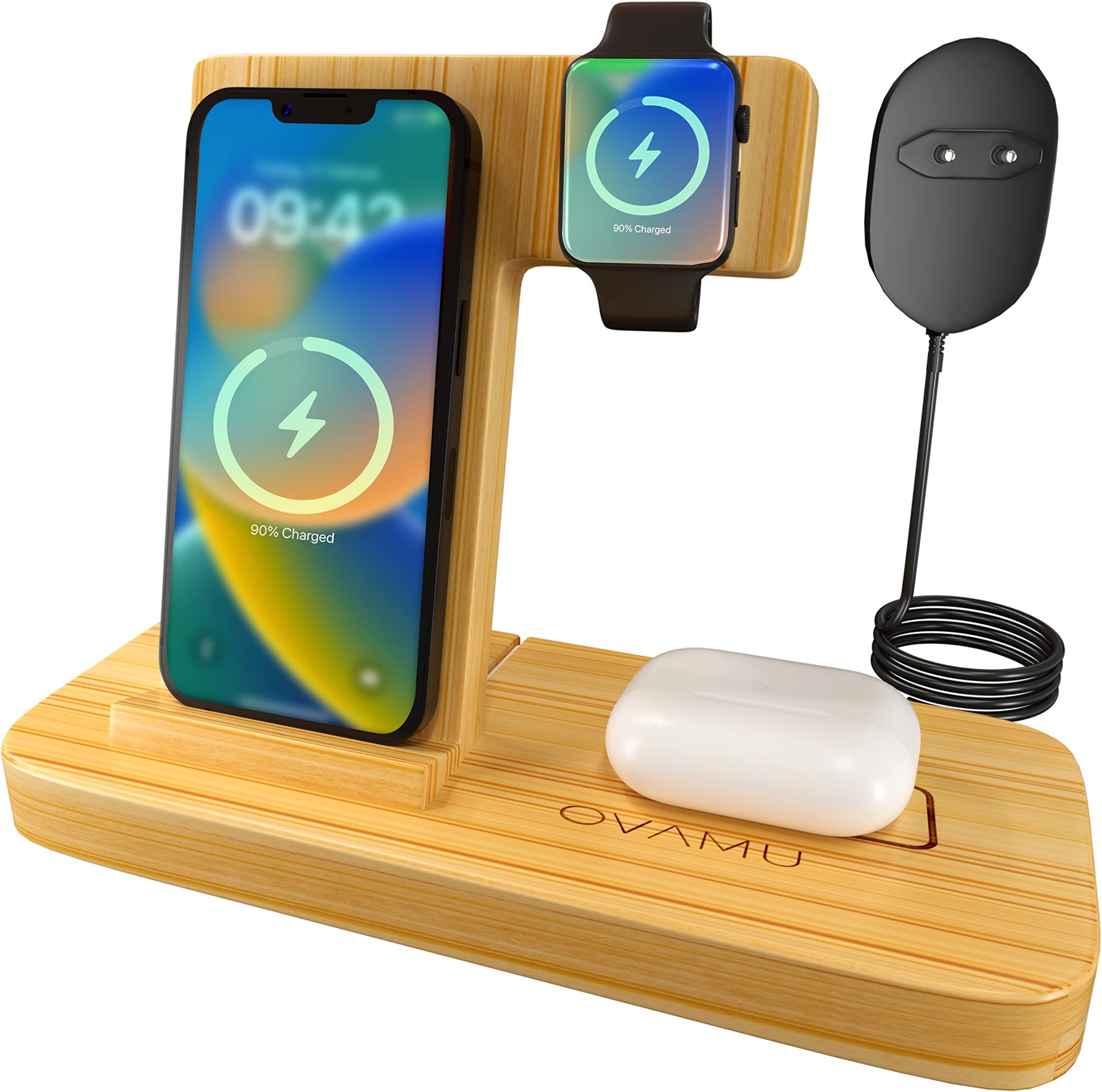 Callstel Lightning Ladestation: Docking-Ladestation Für Kompatibel Mit IPhone & IPad, Mit Magnetischem 8-Pin-Stecker