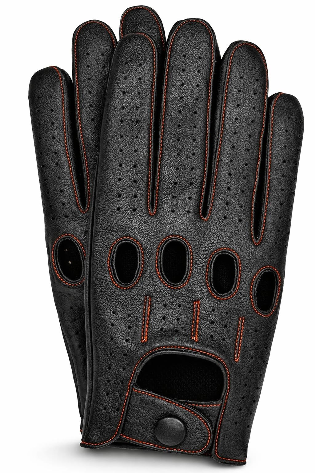 Amazon.com: Riparo Men's Perforated Leather Driving Gloves – Black