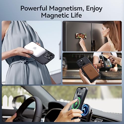 Miniatura 4 de CASEKOO Funda con anillo magnético oficial original para iPhone 15 Pro Max protección militar contra caídas compatible con MagSafe Funda delgada