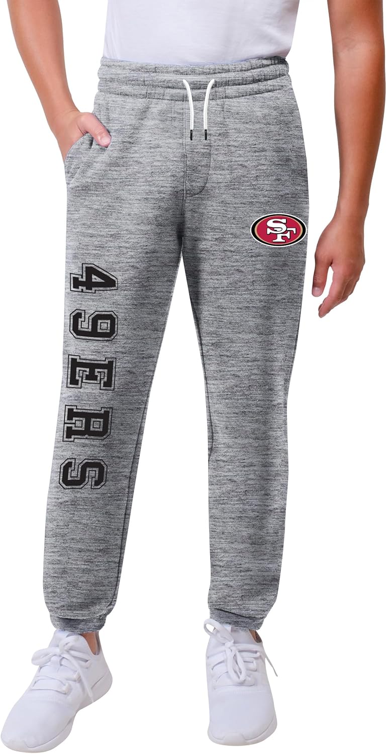 Ultra Game NFL Boys NFL Official High Performance Moisture Wicking Fleece Jogger Sweatpants