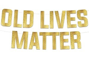 Funny Birthday Gold Glitter Banner - Birthday and Retirement Party Supplies, Ideas, Gifts and Decorations