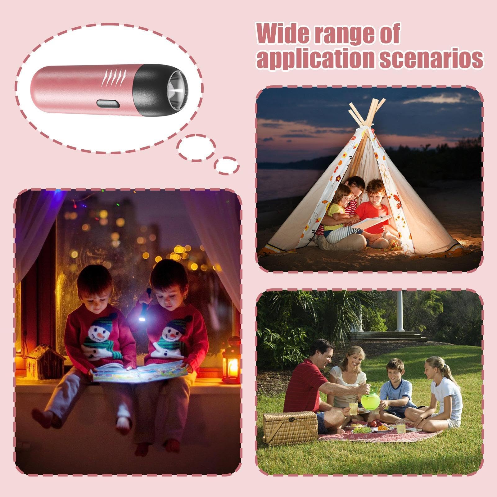 Lampe De Poche Multifonctionnelle Domestique Led Forte Lumière Camping En Plein Air Portable