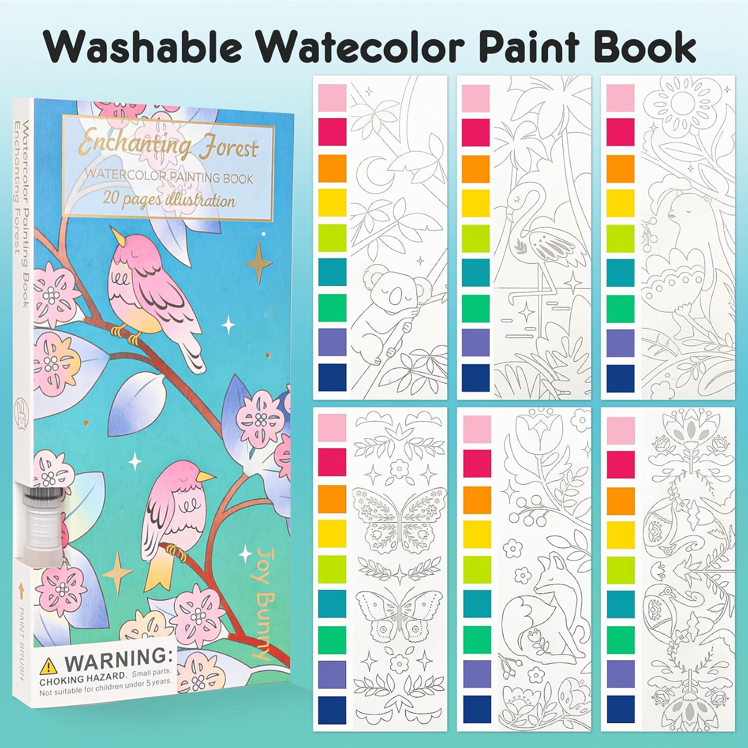 Watercolor Painting Coloring Books Pocket Watercolor