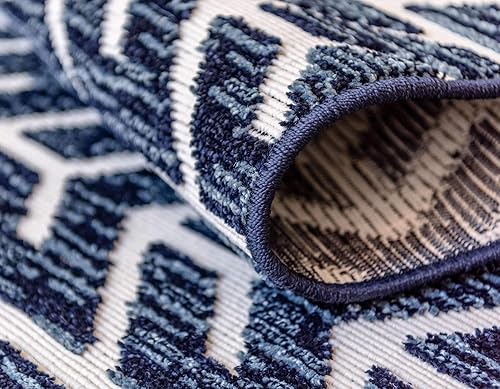 Miniatura 6 de Unique Loom Sabrina Soto Sabrina Soto Outdoor Collection - Alfombra Aston (2 x 8 pies, color negromarfil)