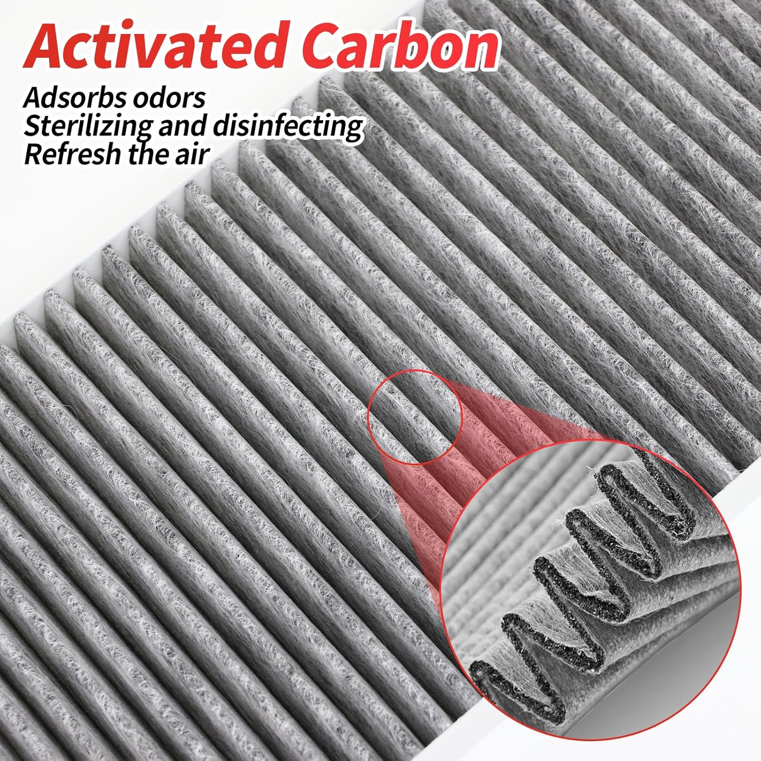 4pcs Air Filter Compatible with Tesla Model Y 2026 Cabin Air Filter HEPA Air Intake Filter Replacement with Activated Carbon for 2019-2026 Model Y Accessories Fit Model Y 2025 Refresh