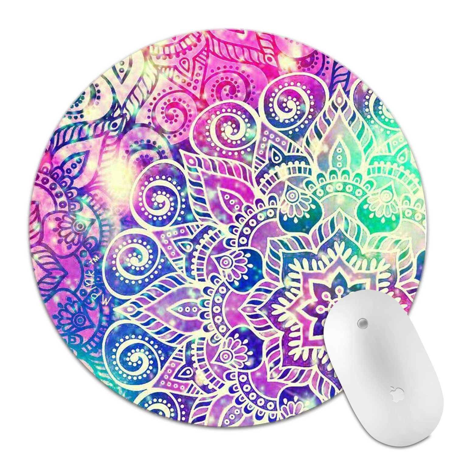 Mouse Pad Gaming Mouse Pad Round Art Print Comfortable Rubber Base Mouse Pads for Computers Lapto