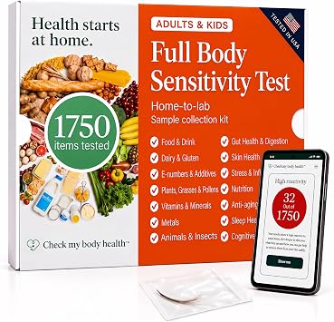 Food Sensitivity Test Kit for Adults & Kids - 1,750 Items - Hair Sample