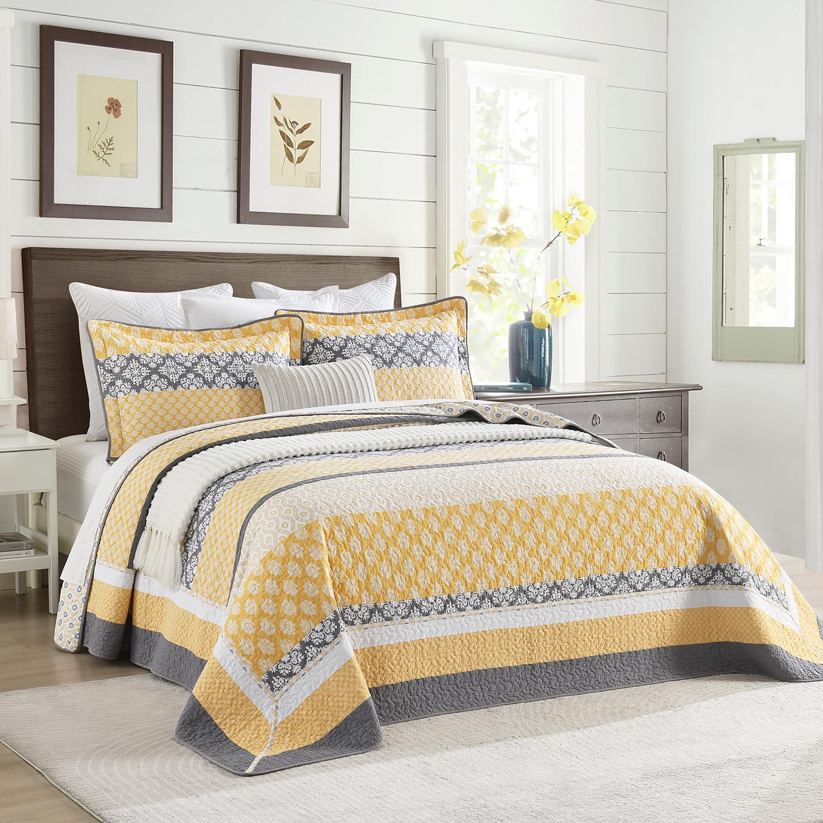 3xPCs Bedspread Coverlet Set-King/Queen Size Comforter Set (SYD