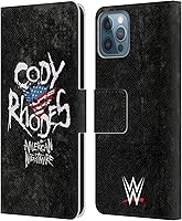 Vista 44 de Head Case Designs Officially Licensed WWE American Nightmare Flag Cody Rhodes Leather Wallet Case Compatible with Apple iPhone 7 Plus/iPhone 8 Plus