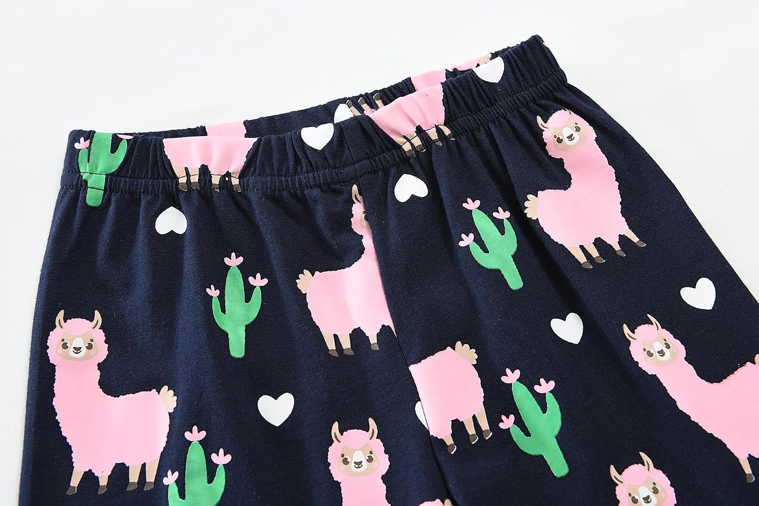 CM-Kid Little Girls Short Pajamas Sets Cotton Cat Sleepwear Toddler Pjs Summer Clothes Kids Bunny Jammies Sets Size 1-7T