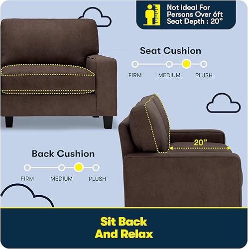 Miniatura 87 de Serta Palisades Sofás Tapizados para Sala, Sofá de Diseño Moderno, Tela, gris (Glacial Gray) gris (Glacial Gray),Beige,Marrón,Alforfón Beige,Marrón