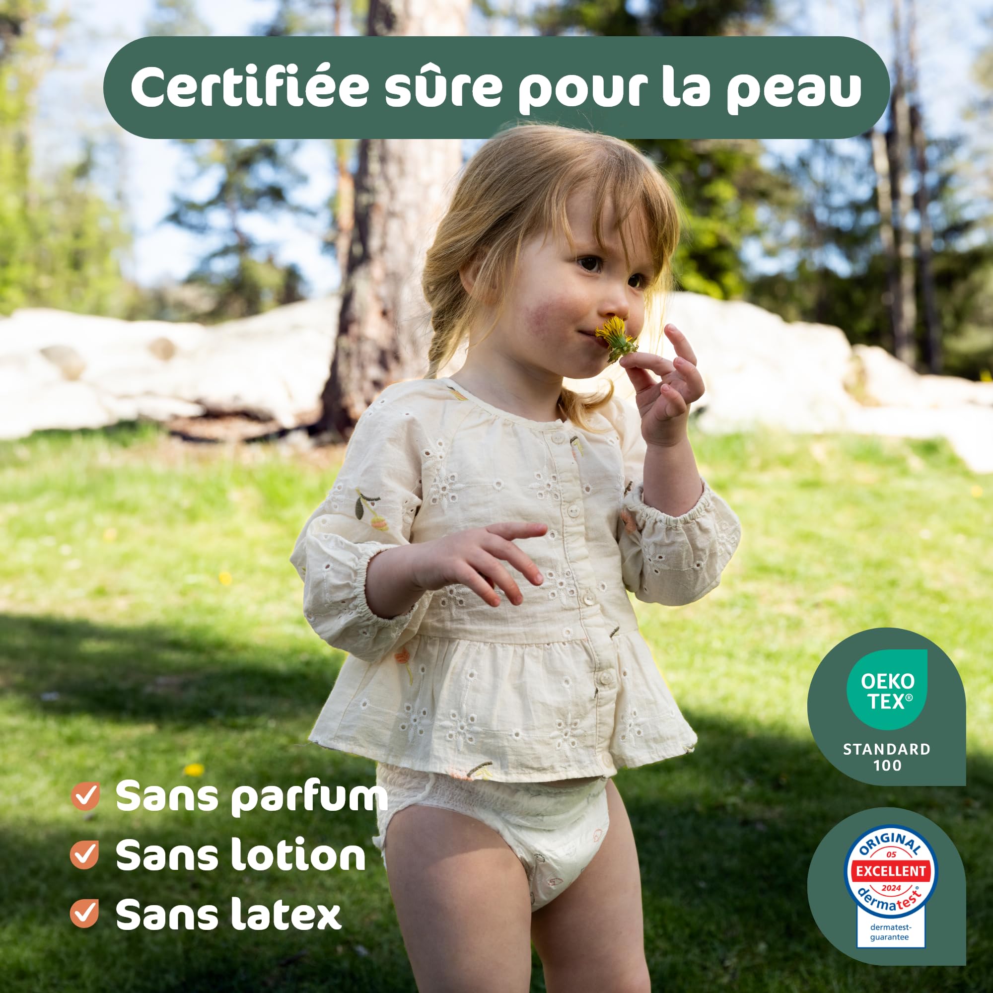 Naty FreeMovers Couches-Culottes, Taille 8 (17+ kg), 60 unités | Pour Peaux Sensibles, Pants Hypoallergéniques, Absorbantes, Protection Anti-Fuites jusqu'à 12h, Sans Parfum, Confort Stretch