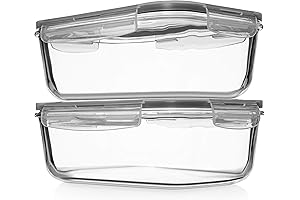 8 Cups/63 Oz Large Glass Food Storage Containers