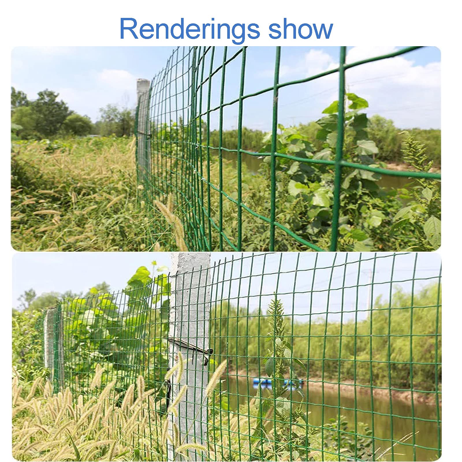 Malla De Alambre Verde, 3.93 Pies X 59 Pies Tamaño De Malla 1.18 X 1.18 Pulgadas Utilizada Para Proteger Granjas Parques Sitios De Construcción Jardines Fábricas Carreteras Etc,Verde,1.8 meters high