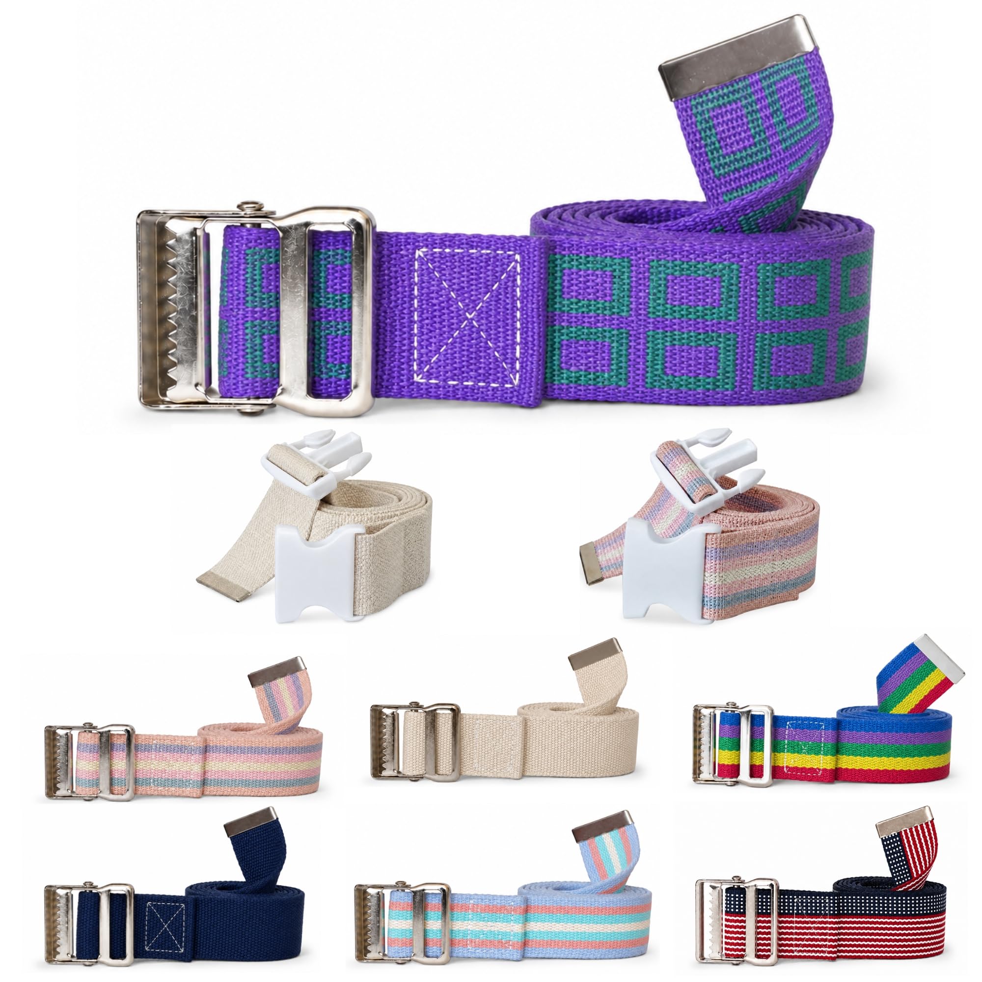 NYOrtho Plastic Buckle Gait Belt - Adjustable Machine Washable Strong and Durable Material Latex Free, Pastel, 54" — Amazon image 9