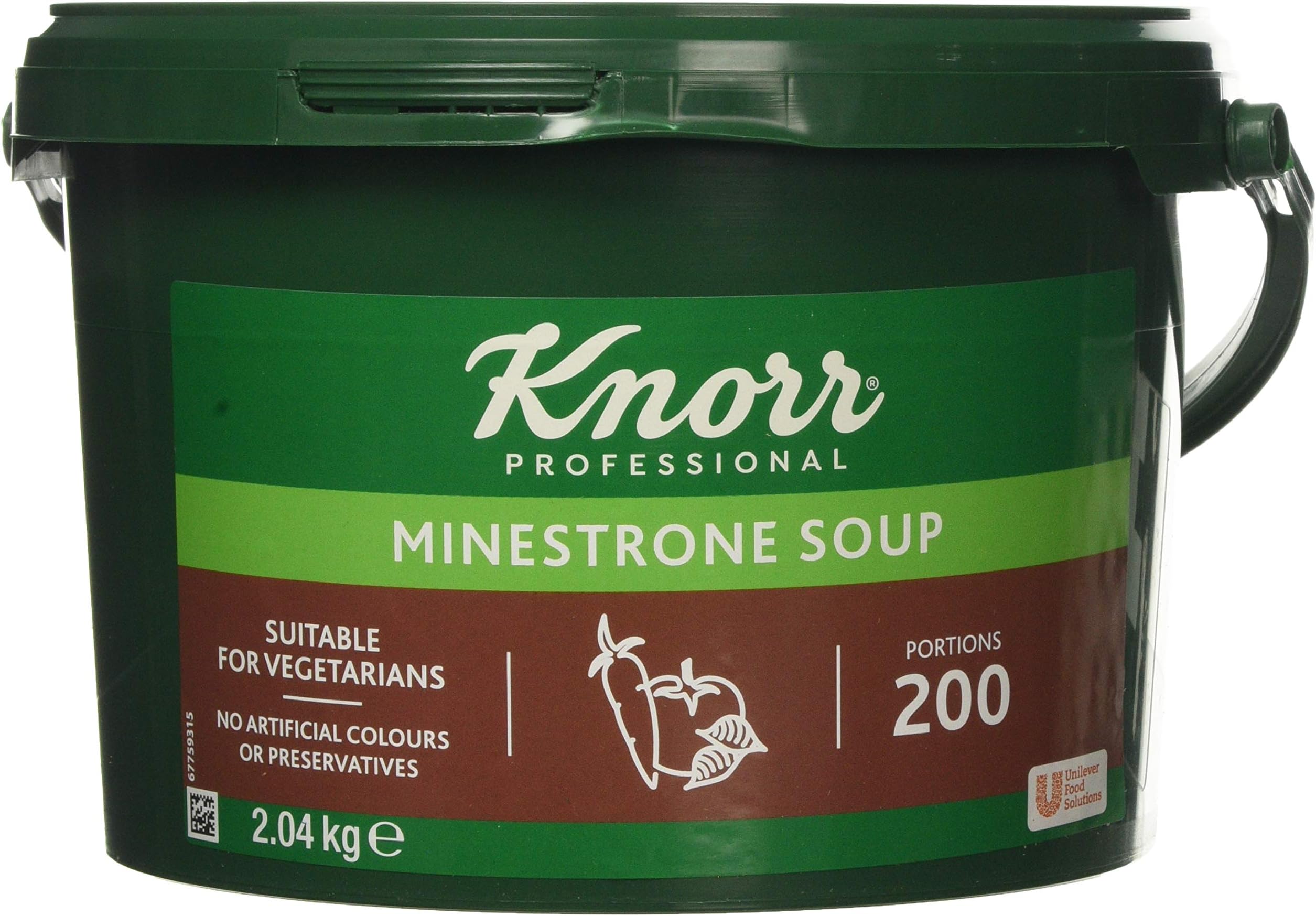 Knorr Professional Minestrone Soup Mix, 200 Portions (Makes 34 Litres)