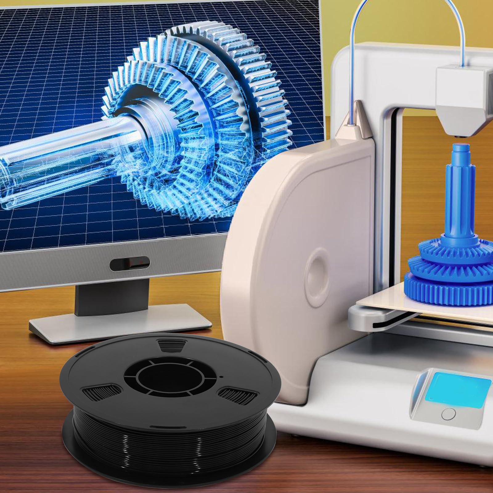 Uonlytech Petg Schlauch 1,75mm für 3d drucker 3d filamentschlauch Schwarz Petg Hohe Belastbarkeit Formstabil für 3d druck und Kreative Gestaltungen