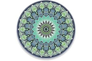 HASTA LA RAIZ Wooden Lazy Susan Turntable - 18 Inch Mandala