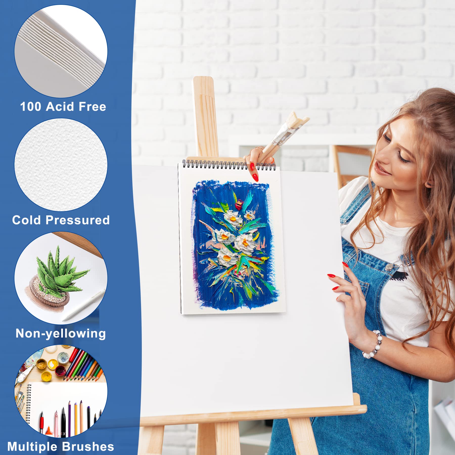 Papier Aquarelle A4 200g Hisdricus - 30 Feuilles Sans Acide - Pour Artistes Et Étudiants Papier Artiste Technique Mixte