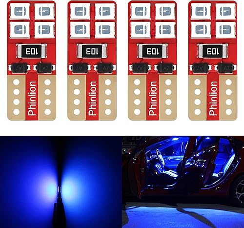 Phinlion - Luces LED, 4 unidades T10 2835 8 W