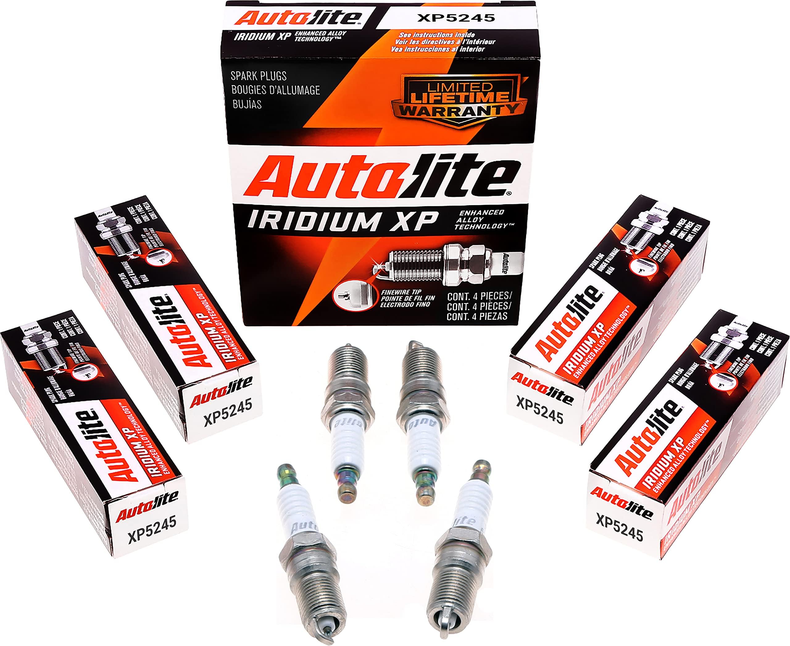 AutoliteIridium XP Automotive Replacement Spark Plugs, XP5245 (4 Pack)