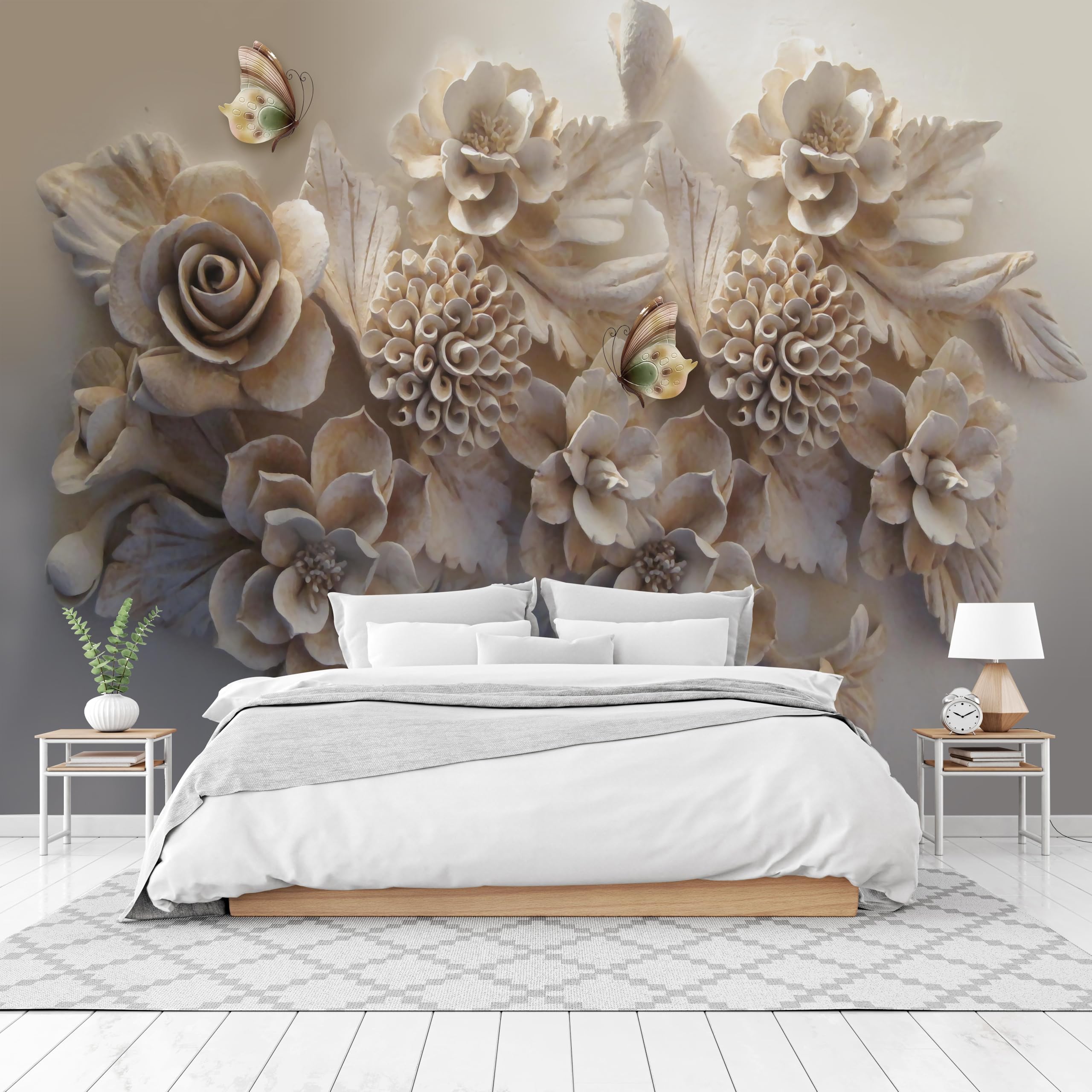 Cliouar-Stone Petals Wall Mural wallpaper-178 x 117