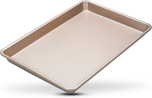 Miniatura 8 de Ultra Cuisine Bandeja antiadherente para hornear de 13 hojas de 13 hojas de galletas, resistente a la deformación, resistente a los arañazos,