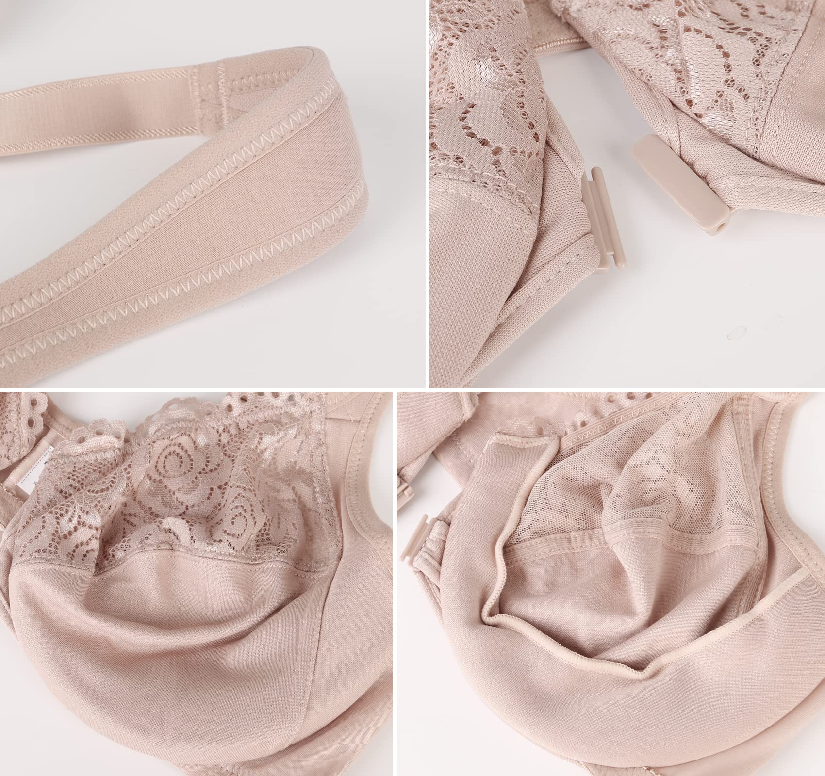 DotVol Femme Soutien-Gorge Grande Taille Minimiseur réducteur Non rembourré Bra Confortable