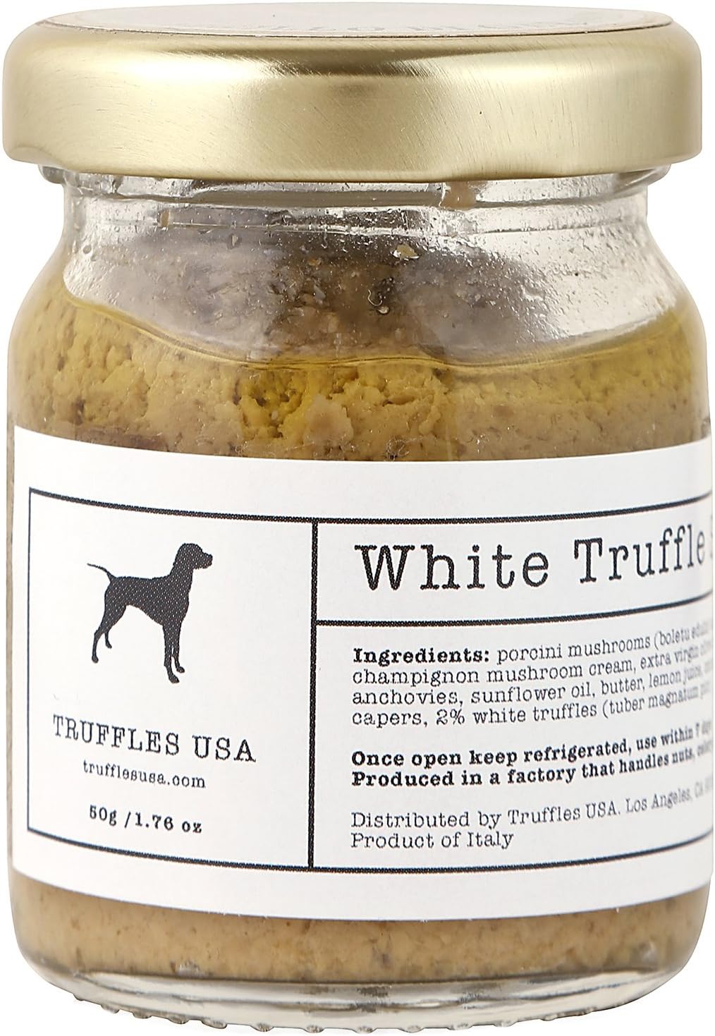TRUFFLES USA White Truffle Sauce 1.76 oz (50g) - Imported from Italy - Specialty Food Truffle Sauce