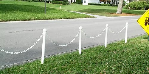 Miniatura 2 de Cadena Mr. Chain, para barrera, de plástico, diámetro de 2 pulgadas, Blanco, 1