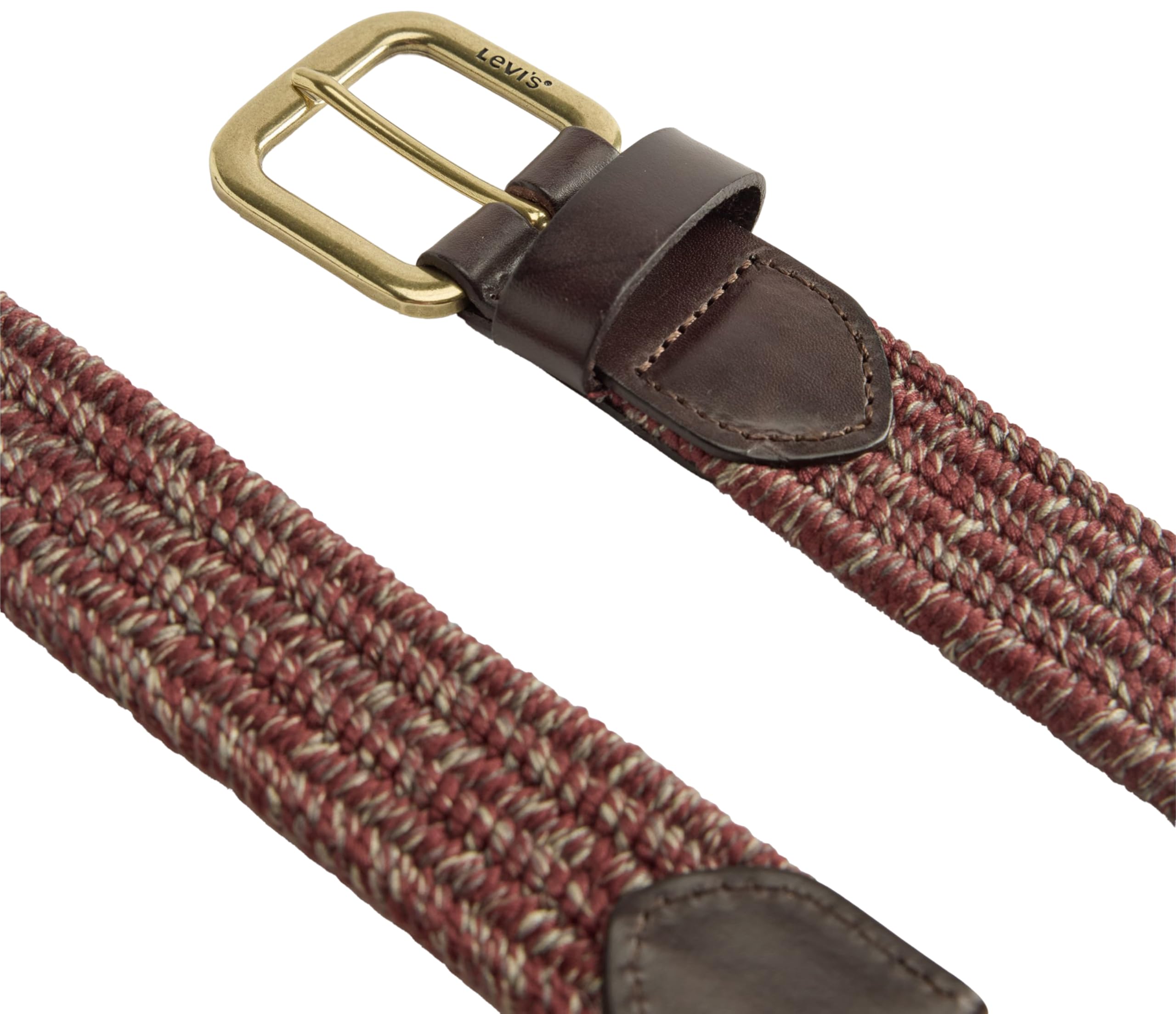 Levi's Men's Stretch Woven OV Belt, Burgundy Heather, 105 – Ansicht 4