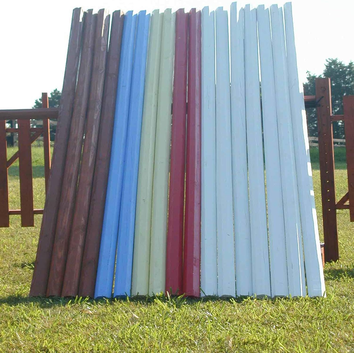 10ft Solid Colored Cut Rails/Poles Wood Horse Jumps