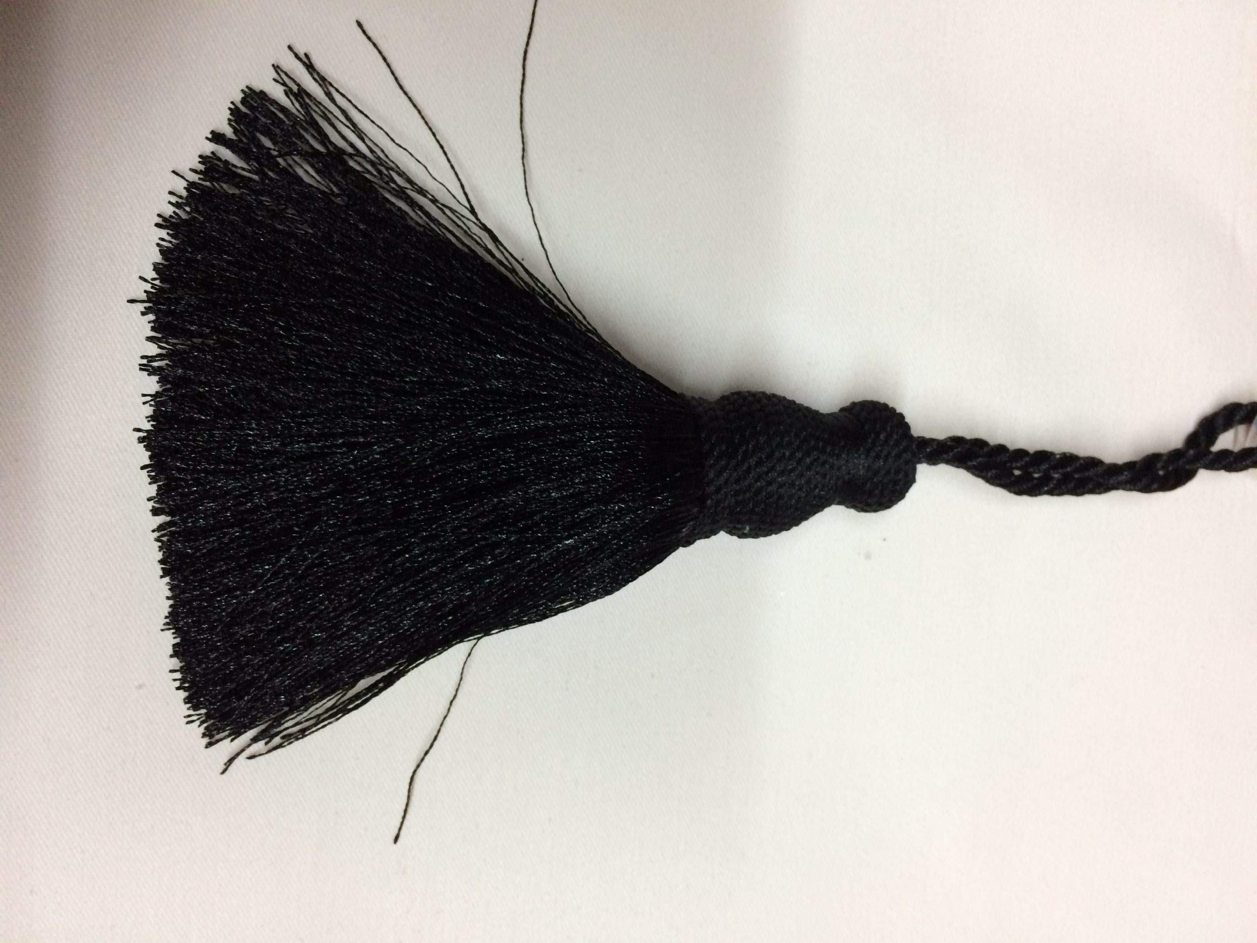 Key Tassels Black Designer Cushion & Curtains 12Cm