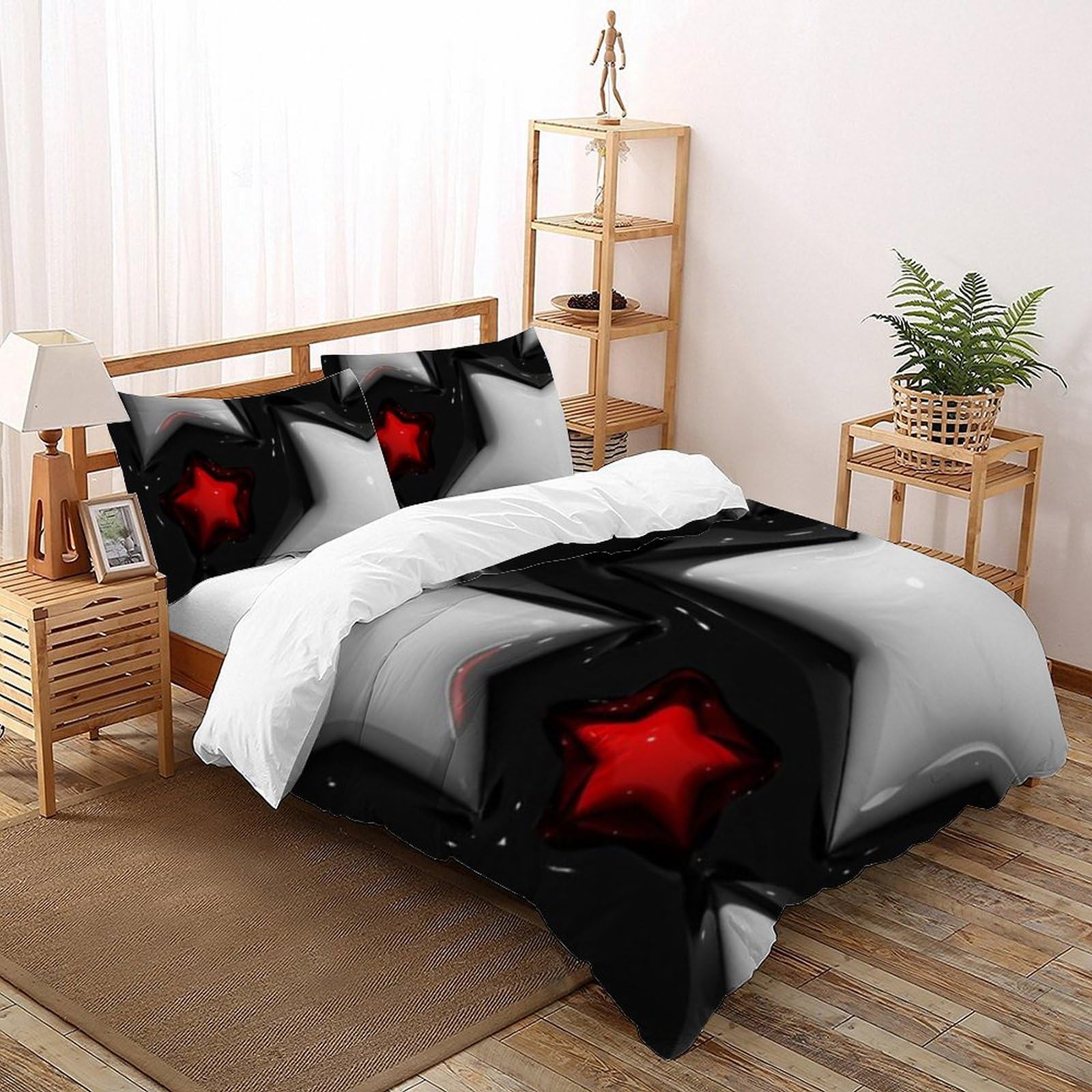 Housse de couette King 220x240 microfibre avec taie d'oreiller imprimé 3D lit enfant garçon